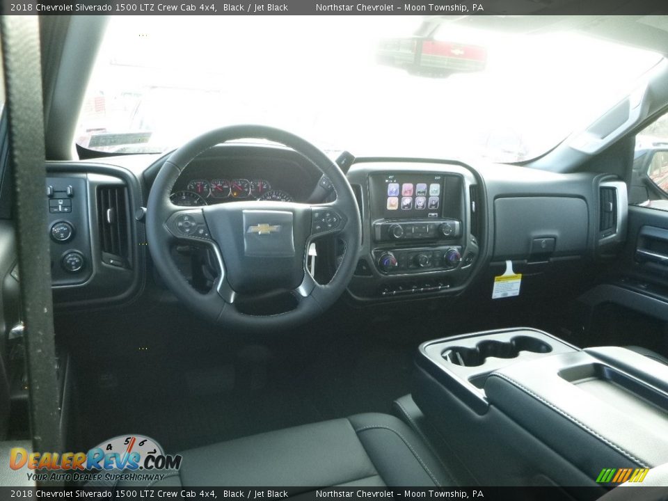 2018 Chevrolet Silverado 1500 LTZ Crew Cab 4x4 Black / Jet Black Photo #13