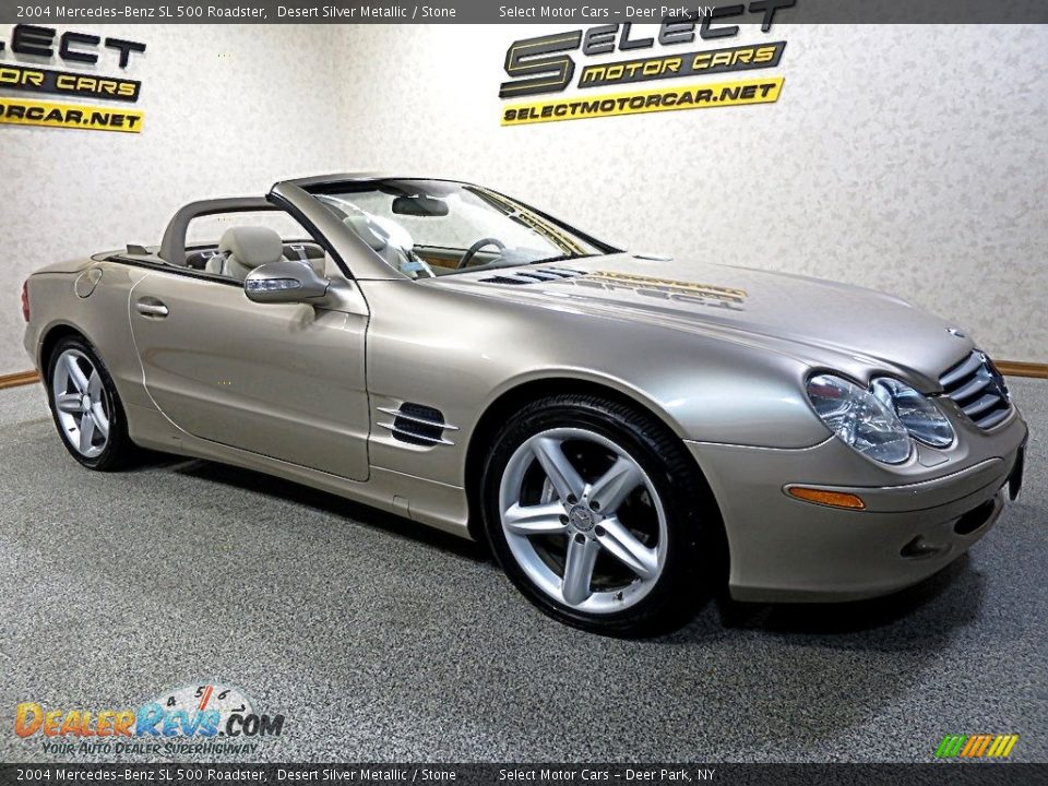 2004 Mercedes-Benz SL 500 Roadster Desert Silver Metallic / Stone Photo #6