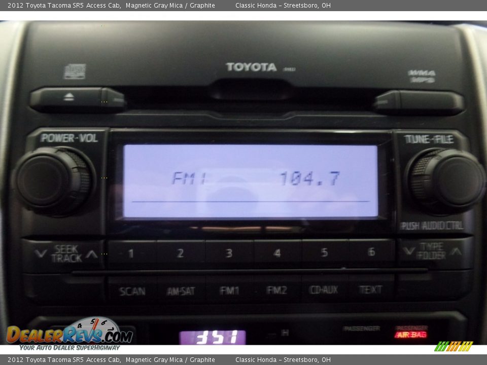 2012 Toyota Tacoma SR5 Access Cab Magnetic Gray Mica / Graphite Photo #20