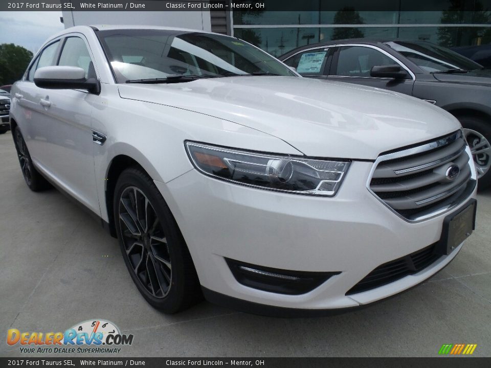 2017 Ford Taurus SEL White Platinum / Dune Photo #1
