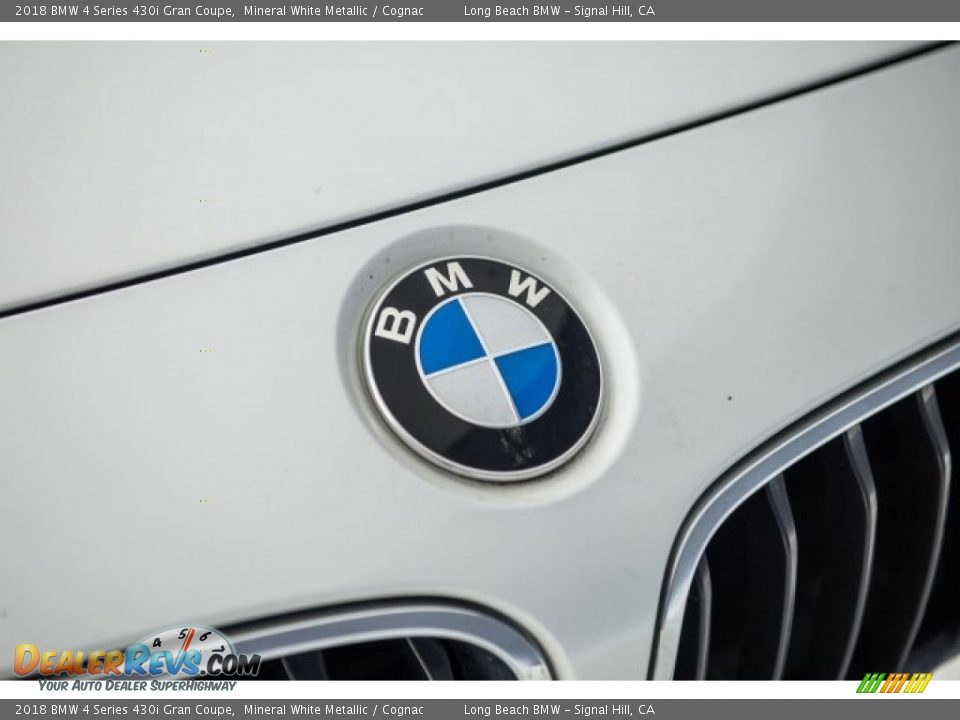 2018 BMW 4 Series 430i Gran Coupe Mineral White Metallic / Cognac Photo #23