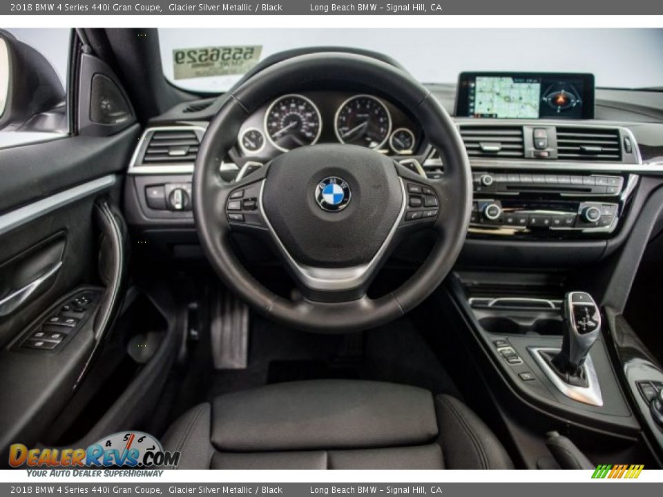 2018 BMW 4 Series 440i Gran Coupe Glacier Silver Metallic / Black Photo #4