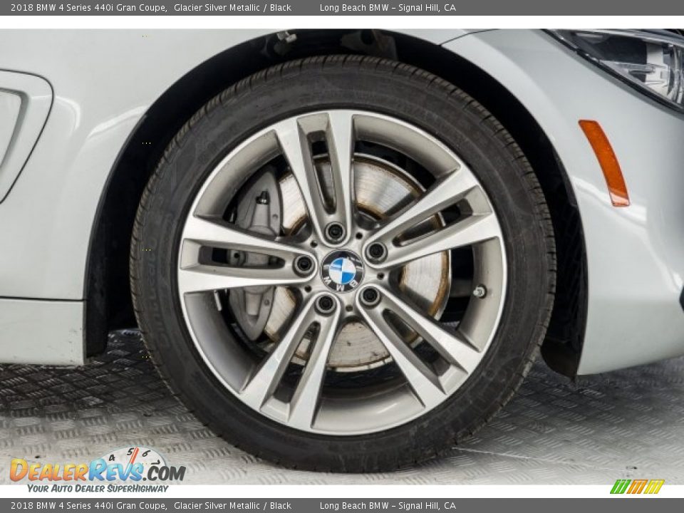 2018 BMW 4 Series 440i Gran Coupe Glacier Silver Metallic / Black Photo #8