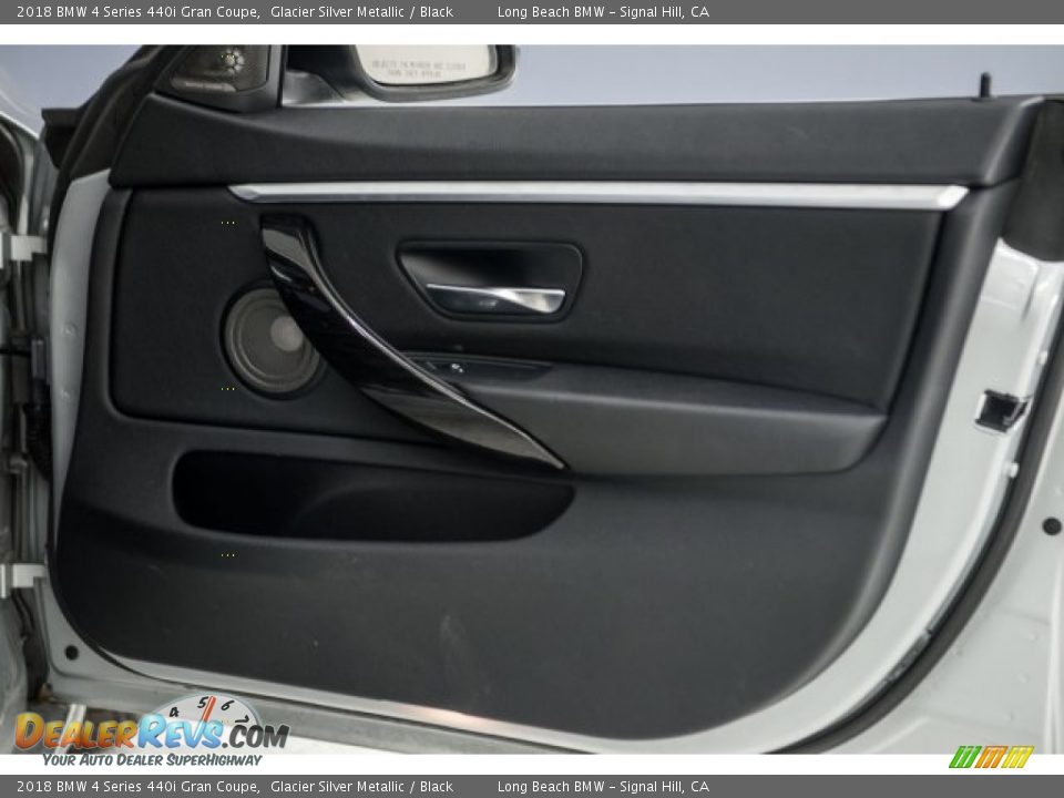 2018 BMW 4 Series 440i Gran Coupe Glacier Silver Metallic / Black Photo #21