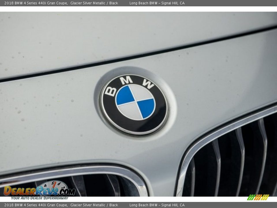 2018 BMW 4 Series 440i Gran Coupe Glacier Silver Metallic / Black Photo #23