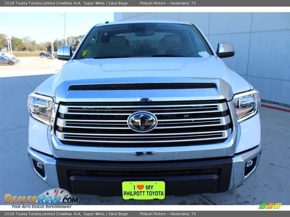 2018 Toyota Tundra Limited CrewMax 4x4 Super White / Sand Beige Photo #2