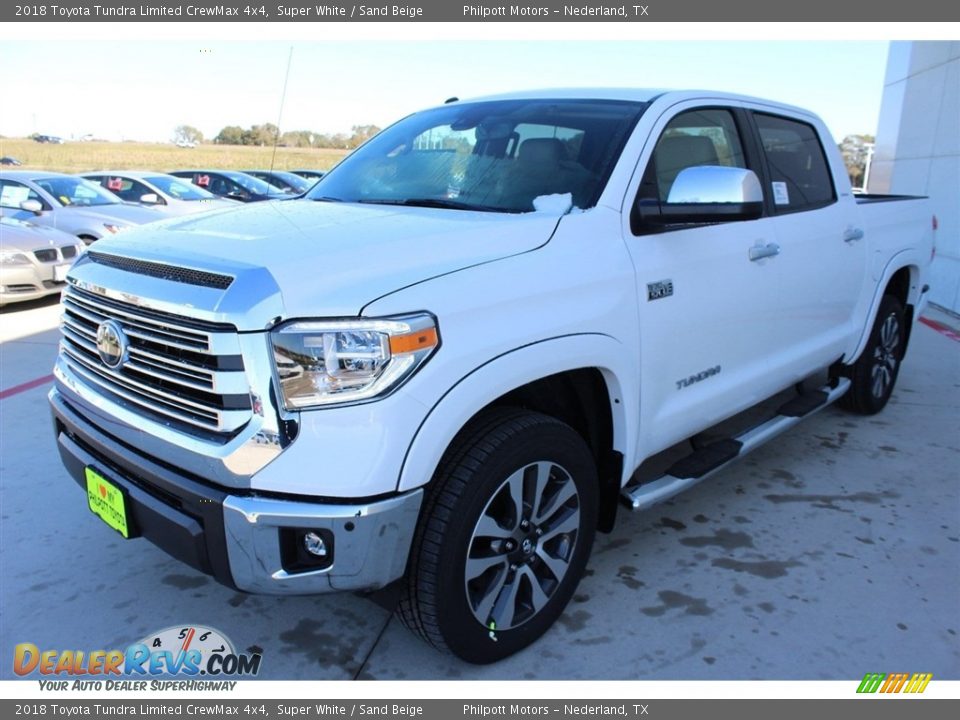 2018 Toyota Tundra Limited CrewMax 4x4 Super White / Sand Beige Photo #3