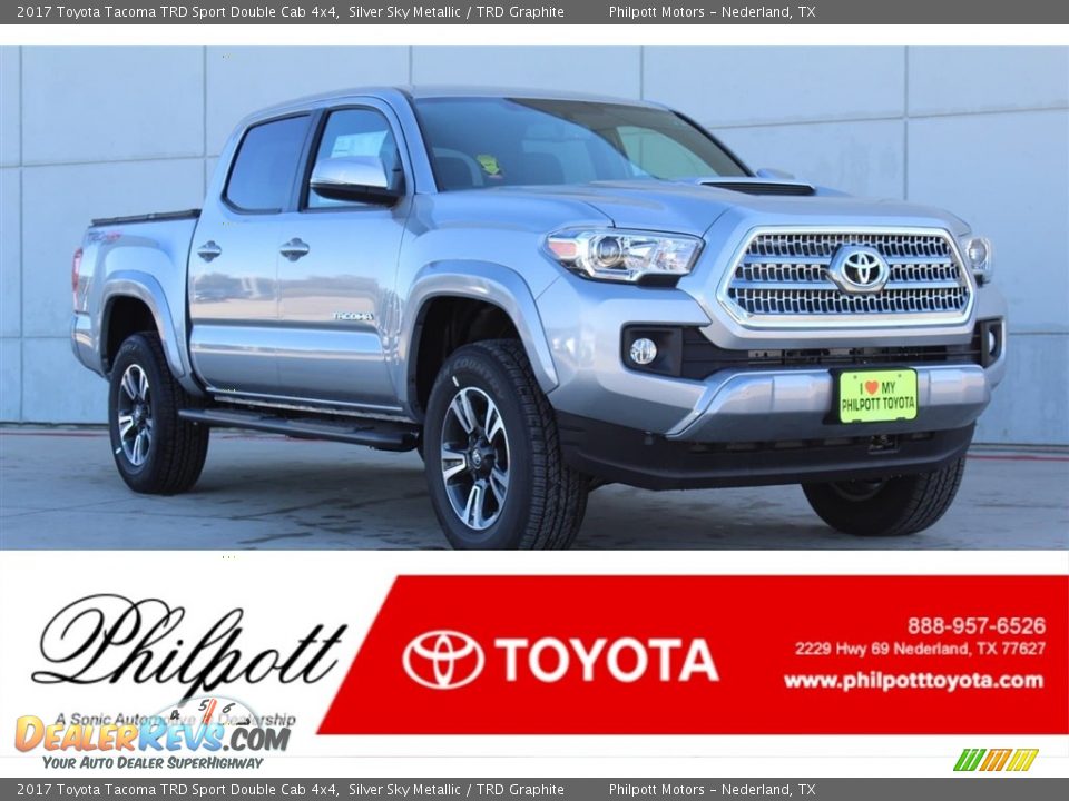 2017 Toyota Tacoma TRD Sport Double Cab 4x4 Silver Sky Metallic / TRD Graphite Photo #1