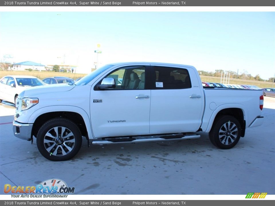 2018 Toyota Tundra Limited CrewMax 4x4 Super White / Sand Beige Photo #5