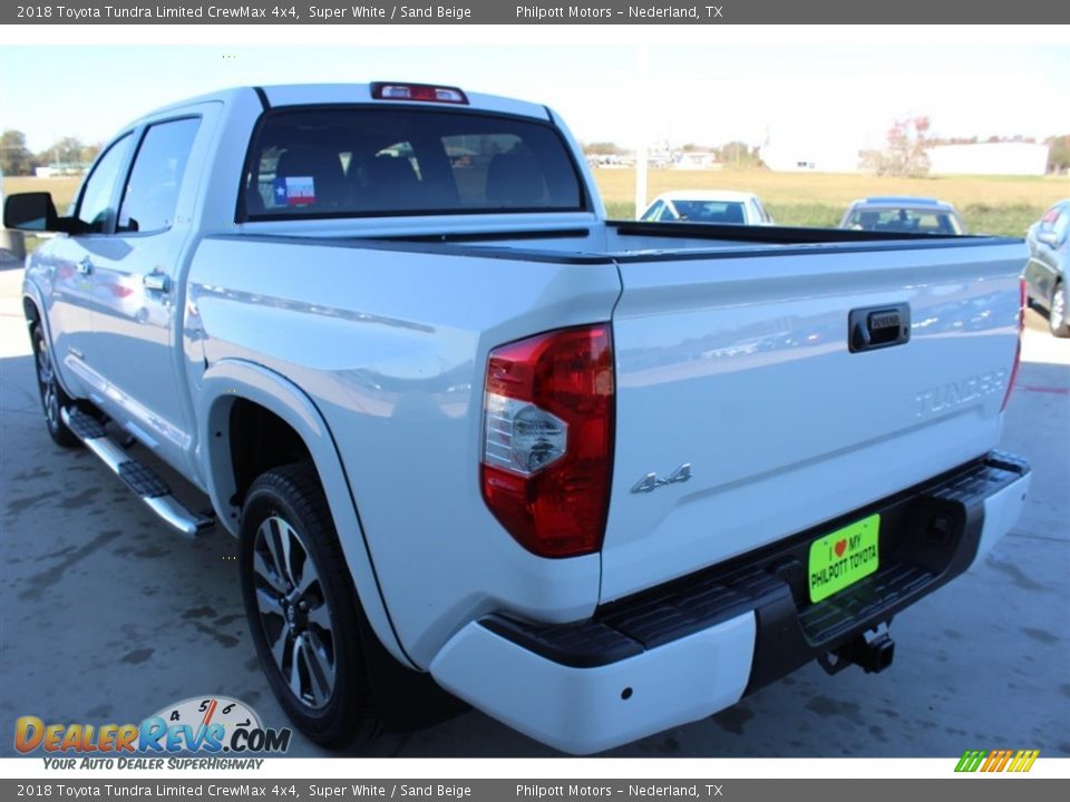 2018 Toyota Tundra Limited CrewMax 4x4 Super White / Sand Beige Photo #6