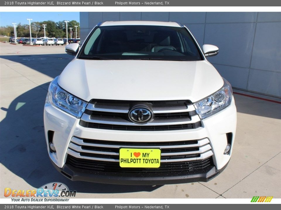 2018 Toyota Highlander XLE Blizzard White Pearl / Black Photo #2