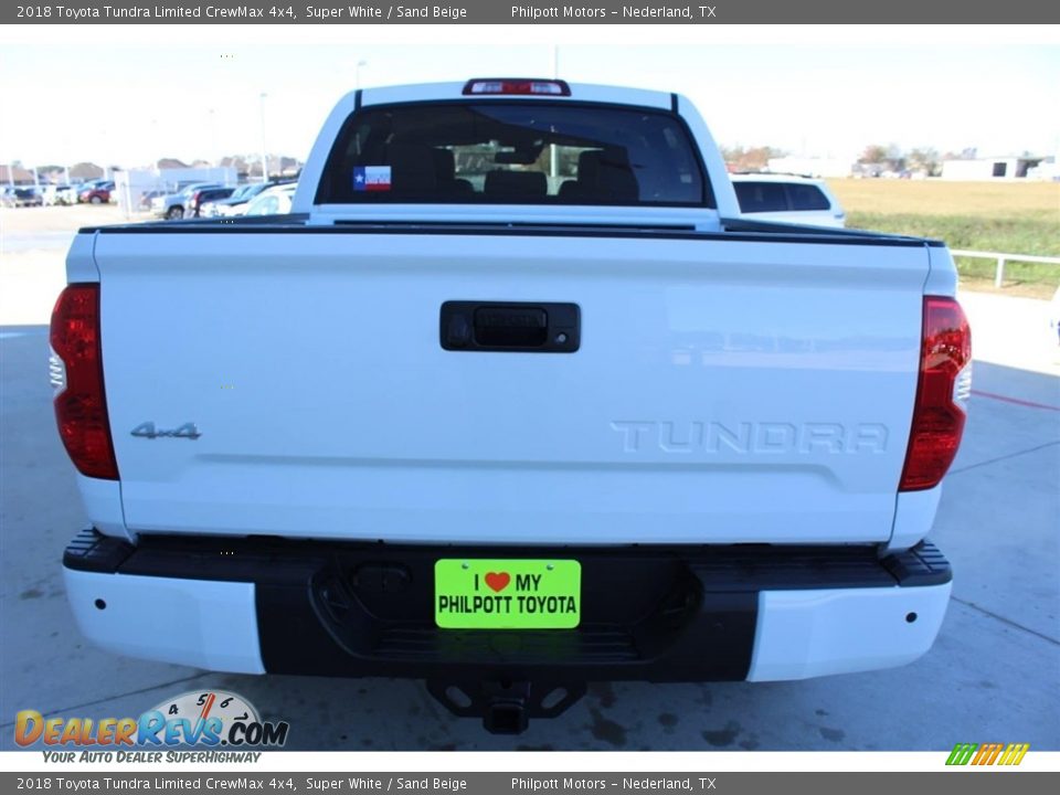 2018 Toyota Tundra Limited CrewMax 4x4 Super White / Sand Beige Photo #7