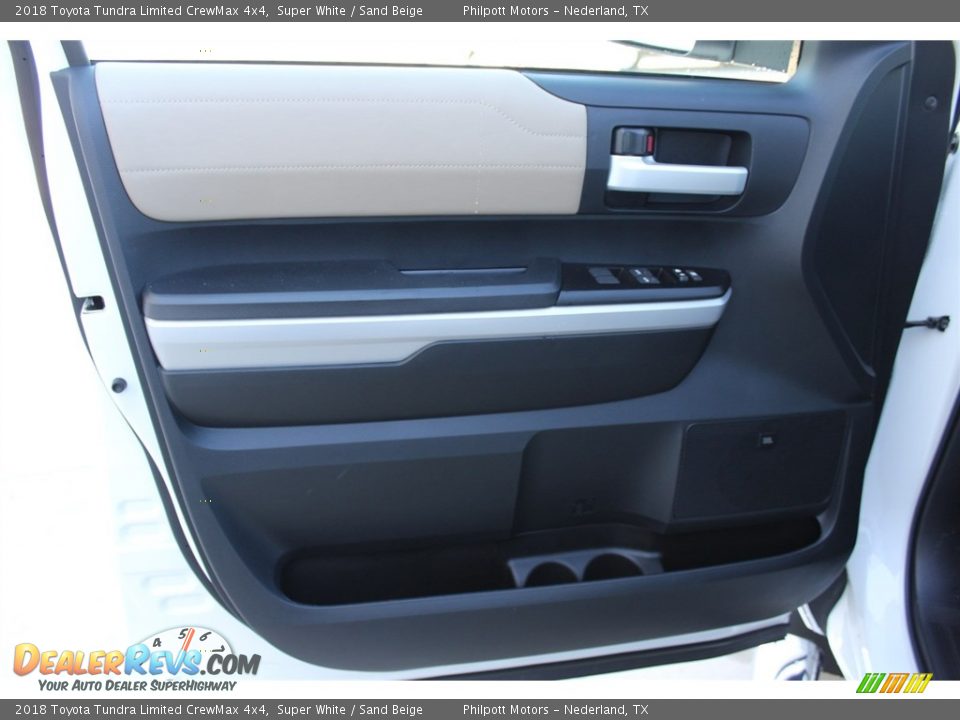 2018 Toyota Tundra Limited CrewMax 4x4 Super White / Sand Beige Photo #8