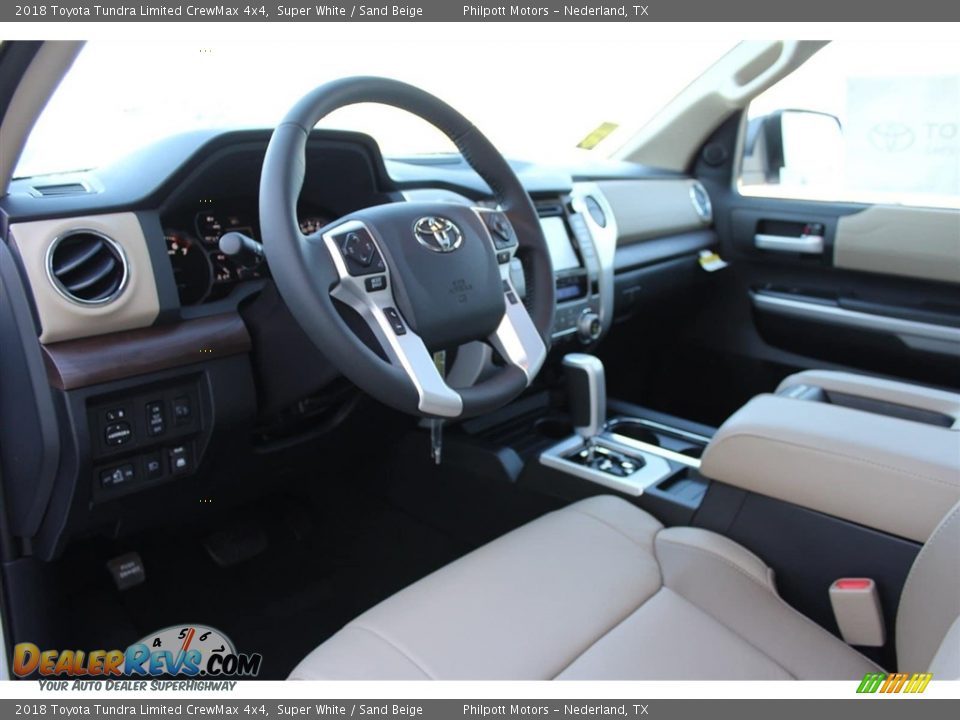 2018 Toyota Tundra Limited CrewMax 4x4 Super White / Sand Beige Photo #11