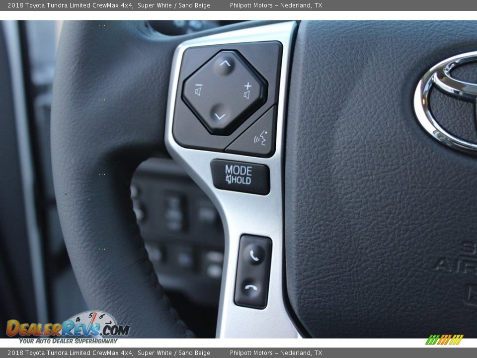 2018 Toyota Tundra Limited CrewMax 4x4 Super White / Sand Beige Photo #22