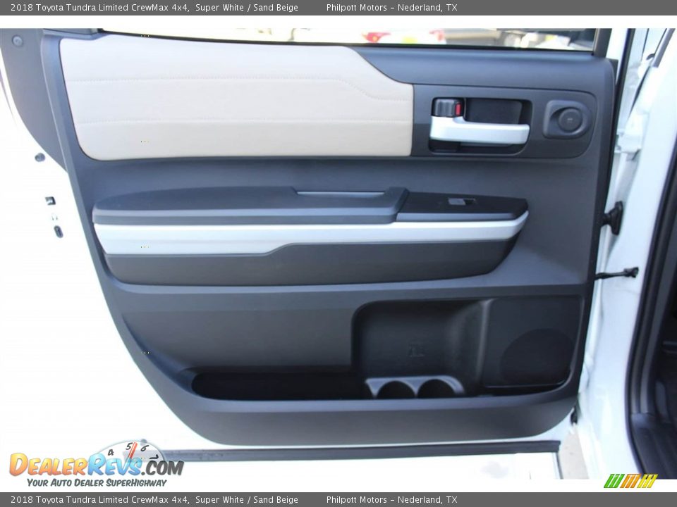 2018 Toyota Tundra Limited CrewMax 4x4 Super White / Sand Beige Photo #26