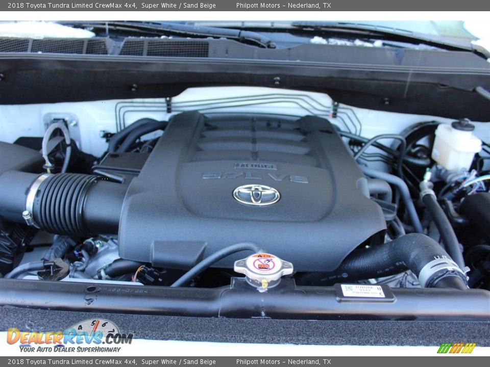 2018 Toyota Tundra Limited CrewMax 4x4 Super White / Sand Beige Photo #32