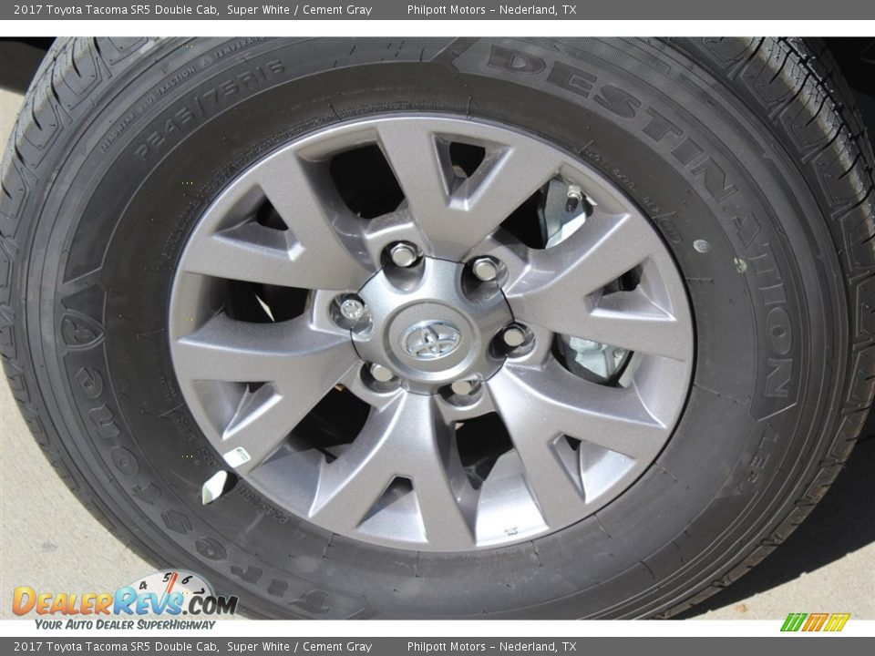 2017 Toyota Tacoma SR5 Double Cab Super White / Cement Gray Photo #4