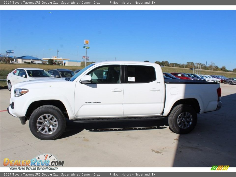 2017 Toyota Tacoma SR5 Double Cab Super White / Cement Gray Photo #5
