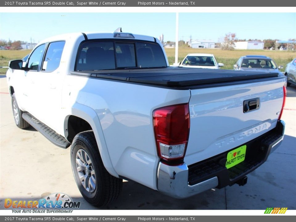 2017 Toyota Tacoma SR5 Double Cab Super White / Cement Gray Photo #6