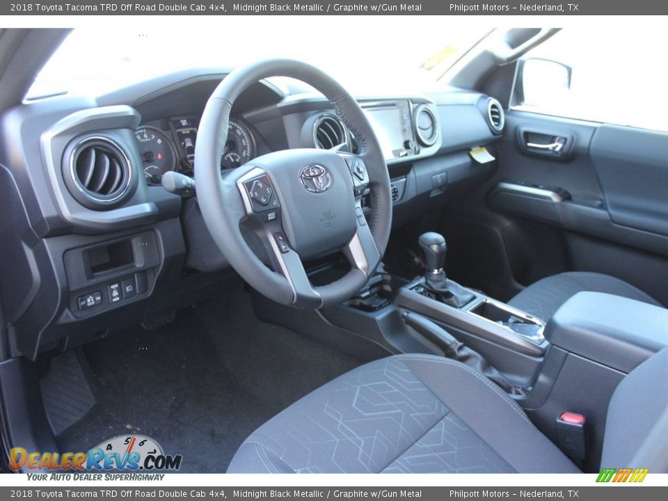 2018 Toyota Tacoma TRD Off Road Double Cab 4x4 Midnight Black Metallic / Graphite w/Gun Metal Photo #9