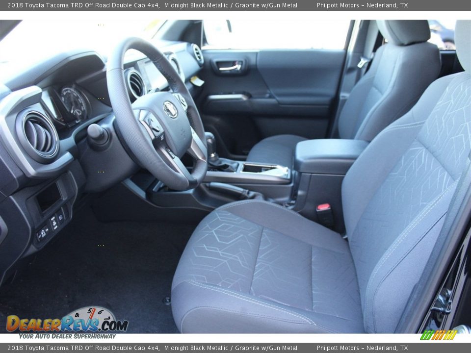 2018 Toyota Tacoma TRD Off Road Double Cab 4x4 Midnight Black Metallic / Graphite w/Gun Metal Photo #10
