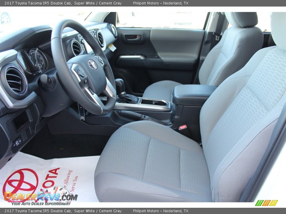 2017 Toyota Tacoma SR5 Double Cab Super White / Cement Gray Photo #11