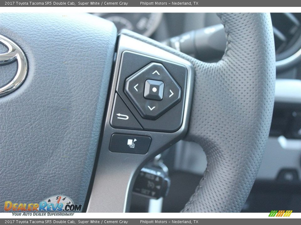 2017 Toyota Tacoma SR5 Double Cab Super White / Cement Gray Photo #19