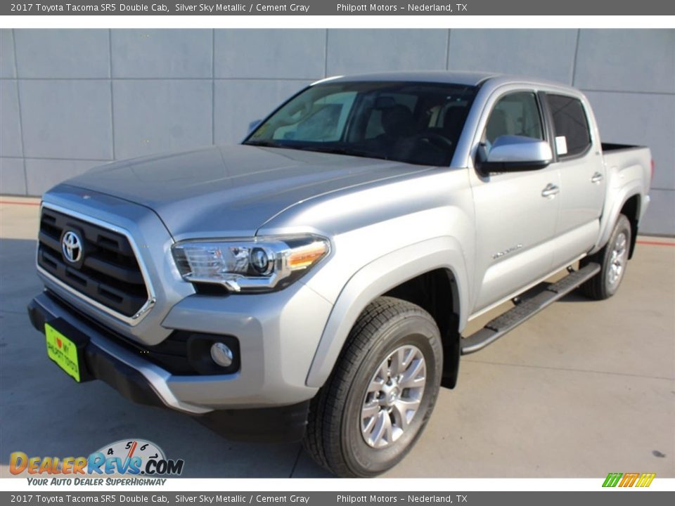 2017 Toyota Tacoma SR5 Double Cab Silver Sky Metallic / Cement Gray Photo #3