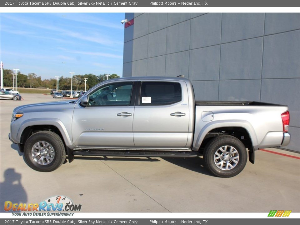 2017 Toyota Tacoma SR5 Double Cab Silver Sky Metallic / Cement Gray Photo #5