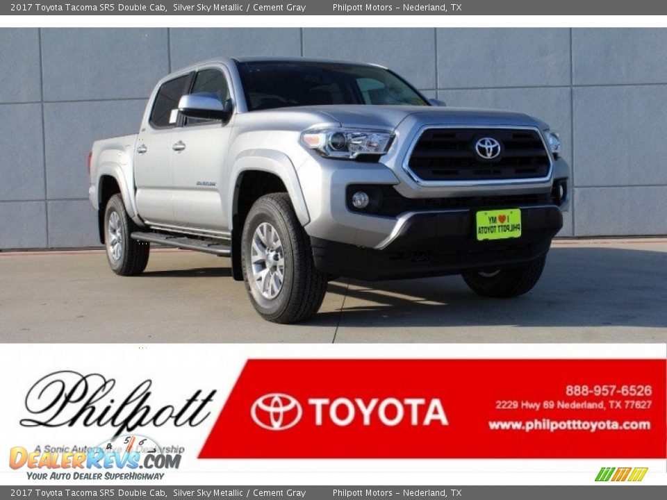 2017 Toyota Tacoma SR5 Double Cab Silver Sky Metallic / Cement Gray Photo #1