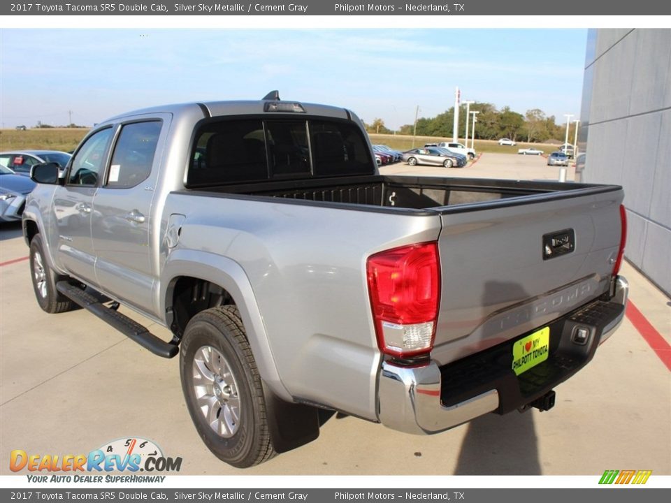 2017 Toyota Tacoma SR5 Double Cab Silver Sky Metallic / Cement Gray Photo #6