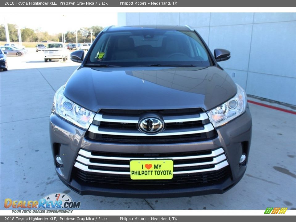 2018 Toyota Highlander XLE Predawn Gray Mica / Black Photo #2