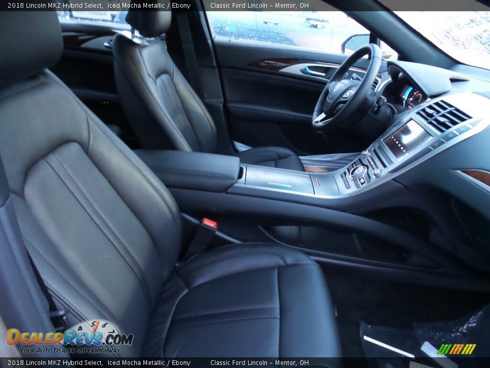 Ebony Interior - 2018 Lincoln MKZ Hybrid Select Photo #5