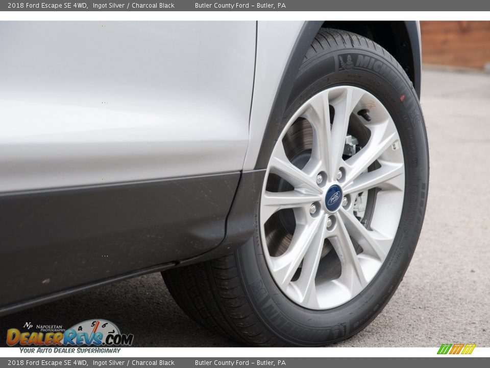 2018 Ford Escape SE 4WD Ingot Silver / Charcoal Black Photo #3