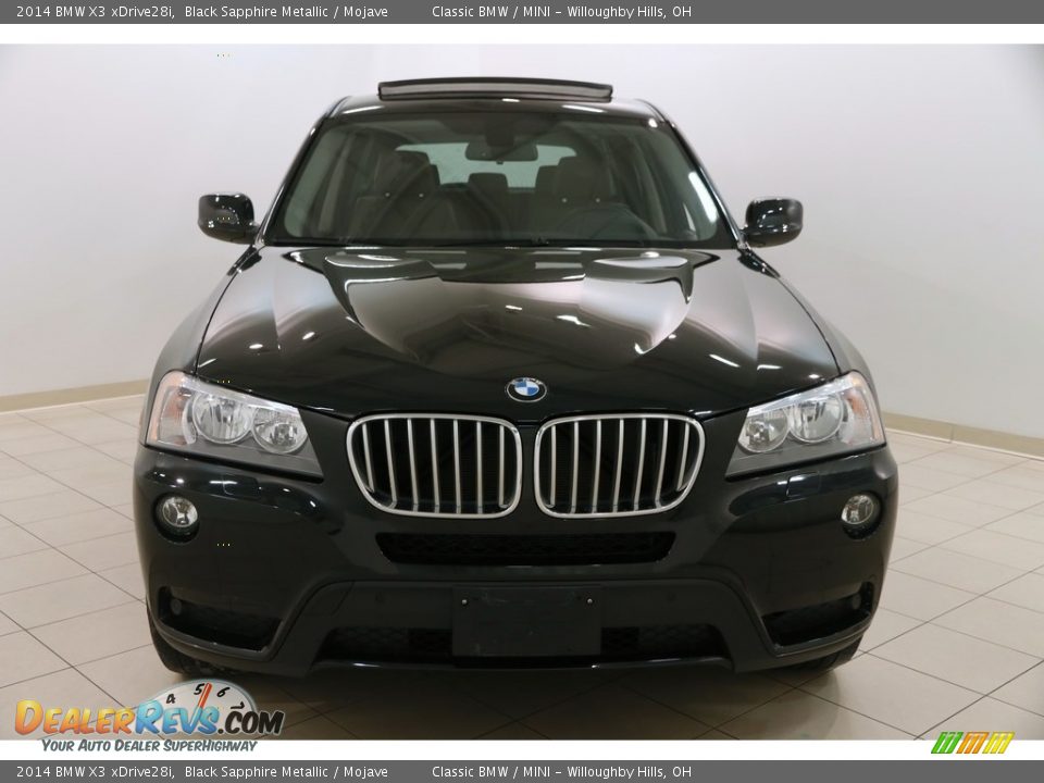 2014 BMW X3 xDrive28i Black Sapphire Metallic / Mojave Photo #2