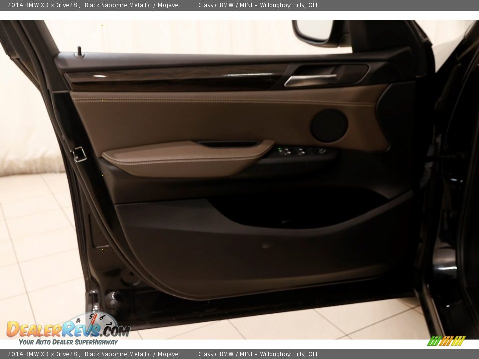 2014 BMW X3 xDrive28i Black Sapphire Metallic / Mojave Photo #4