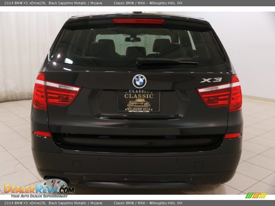 2014 BMW X3 xDrive28i Black Sapphire Metallic / Mojave Photo #17
