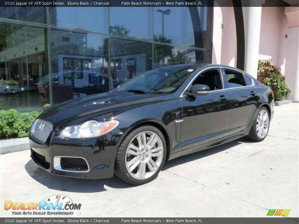 2010 Jaguar XF XFR Sport Sedan Ebony Black / Charcoal Photo #1