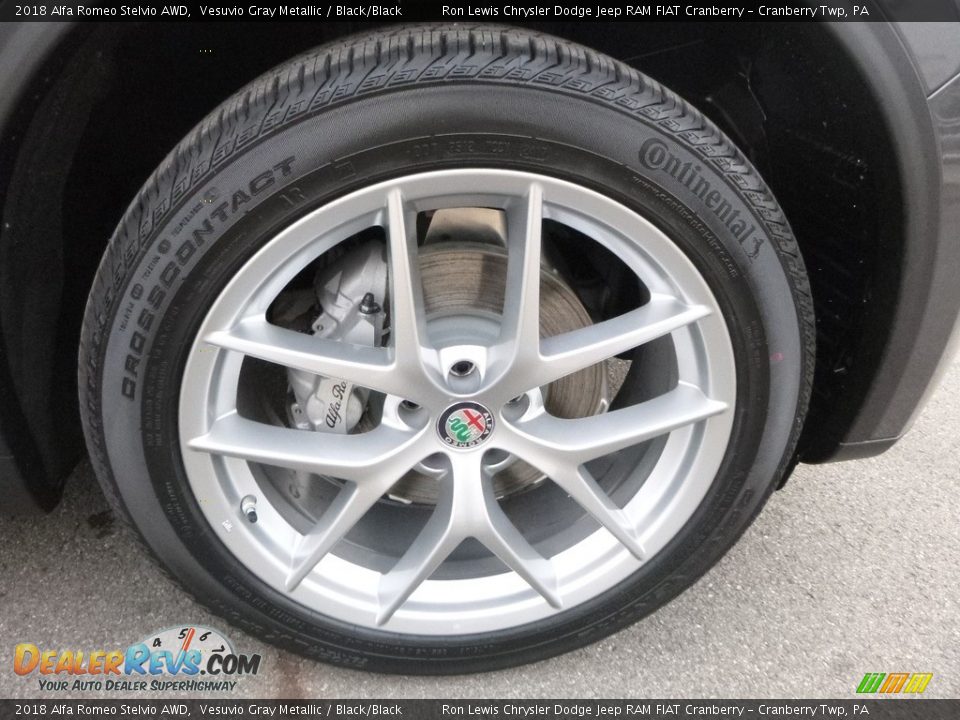 2018 Alfa Romeo Stelvio AWD Vesuvio Gray Metallic / Black/Black Photo #13