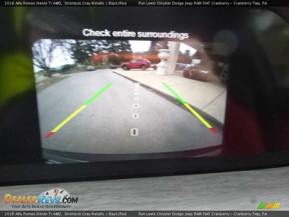 2018 Alfa Romeo Stelvio Ti AWD Stromboli Gray Metallic / Black/Red Photo #25