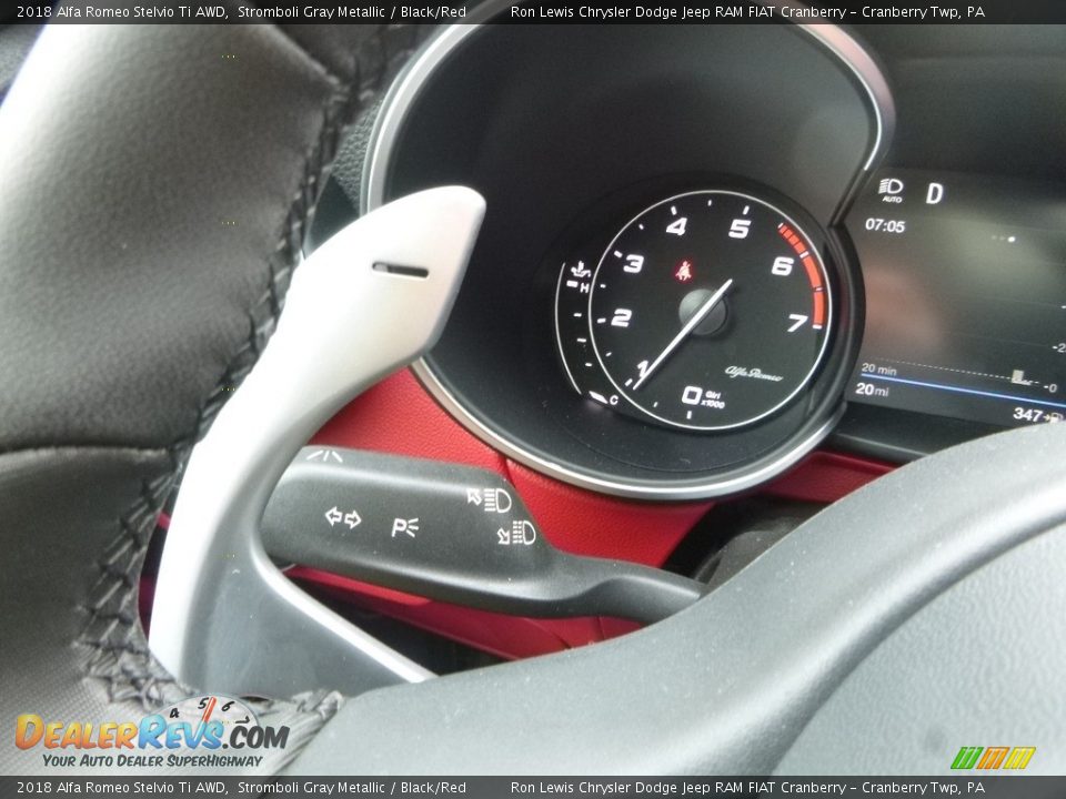 2018 Alfa Romeo Stelvio Ti AWD Stromboli Gray Metallic / Black/Red Photo #27