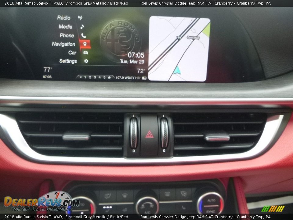 2018 Alfa Romeo Stelvio Ti AWD Stromboli Gray Metallic / Black/Red Photo #29