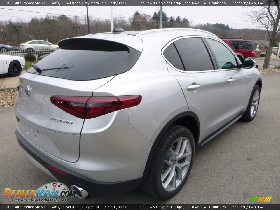 2018 Alfa Romeo Stelvio Ti AWD Silverstone Gray Metallic / Black/Black Photo #6