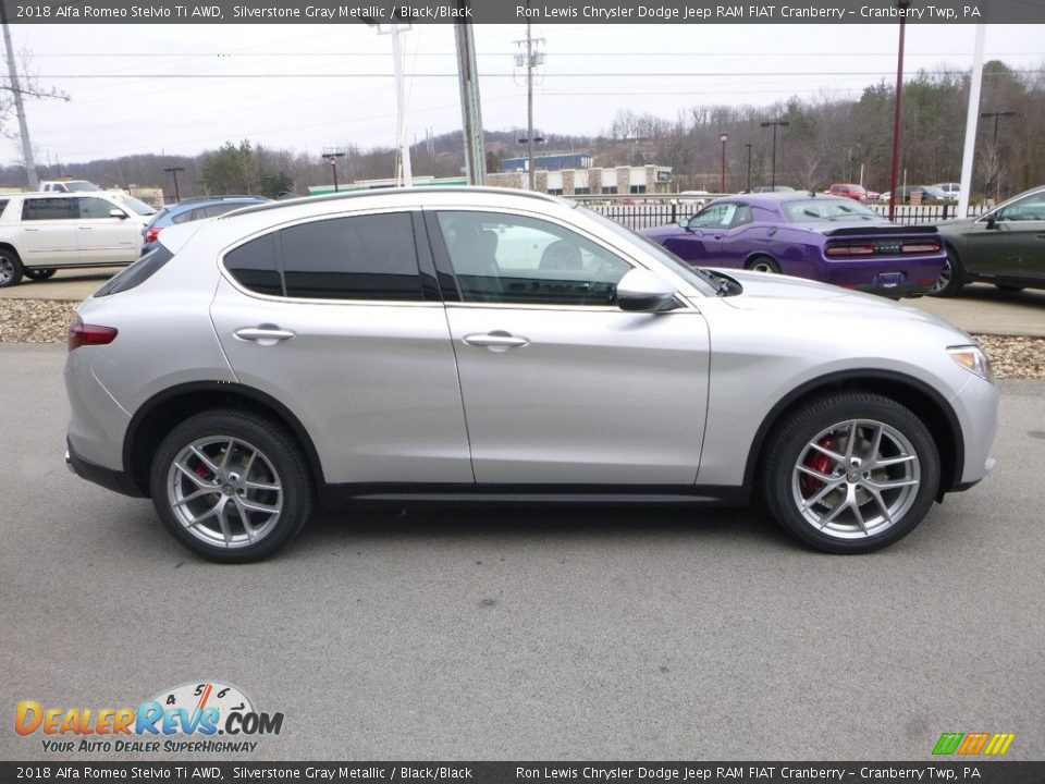 Silverstone Gray Metallic 2018 Alfa Romeo Stelvio Ti AWD Photo #8