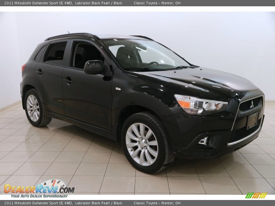 2011 Mitsubishi Outlander Sport SE 4WD Labrador Black Pearl / Black Photo #1