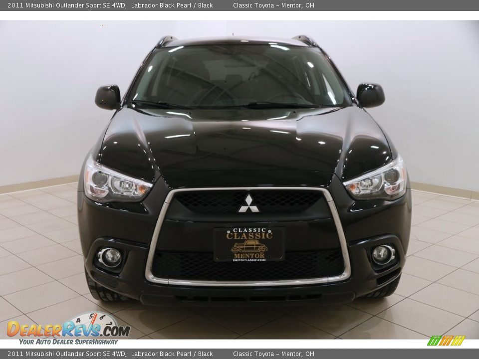 2011 Mitsubishi Outlander Sport SE 4WD Labrador Black Pearl / Black Photo #2