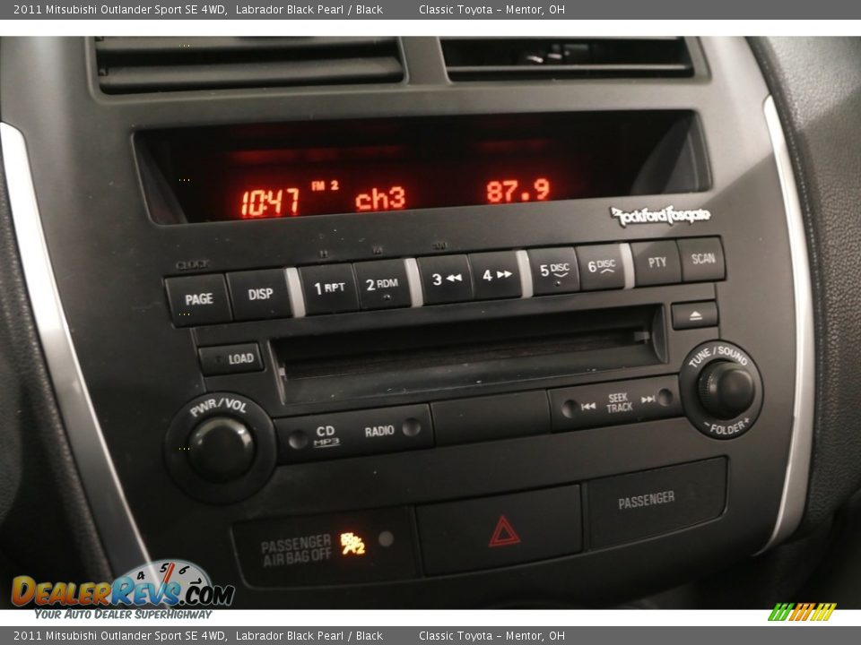 2011 Mitsubishi Outlander Sport SE 4WD Labrador Black Pearl / Black Photo #8