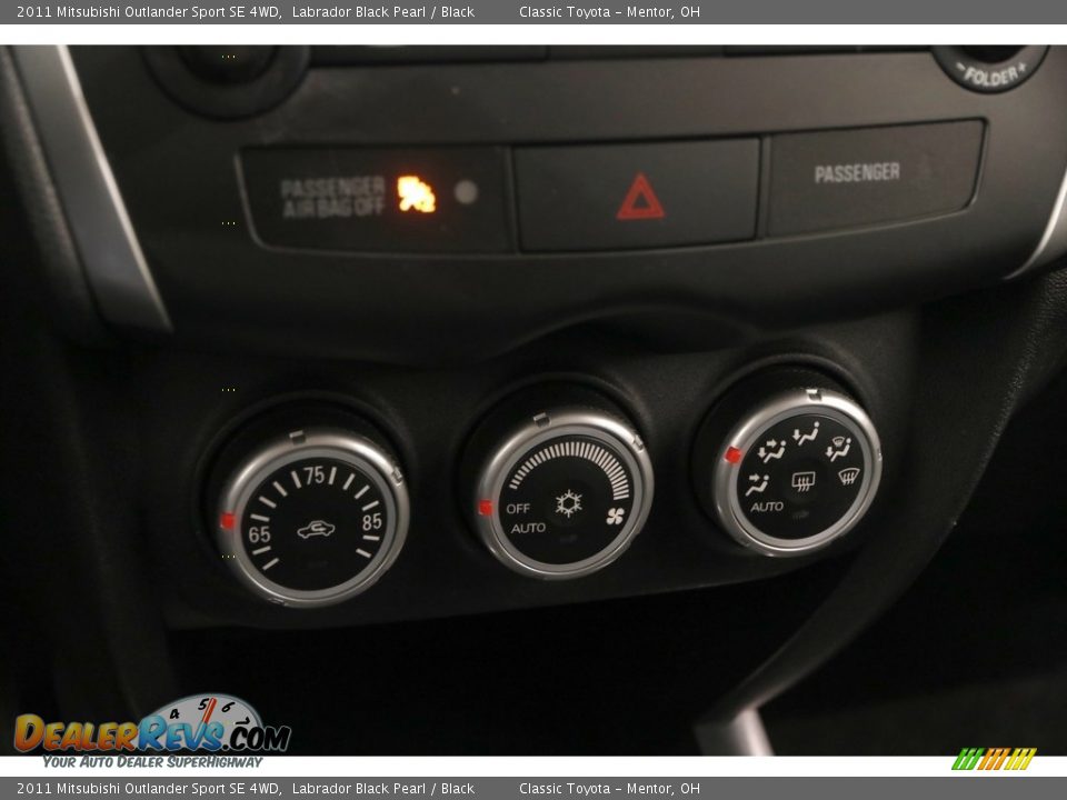 2011 Mitsubishi Outlander Sport SE 4WD Labrador Black Pearl / Black Photo #10