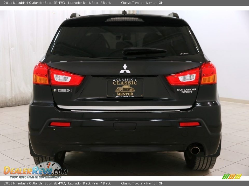 2011 Mitsubishi Outlander Sport SE 4WD Labrador Black Pearl / Black Photo #15